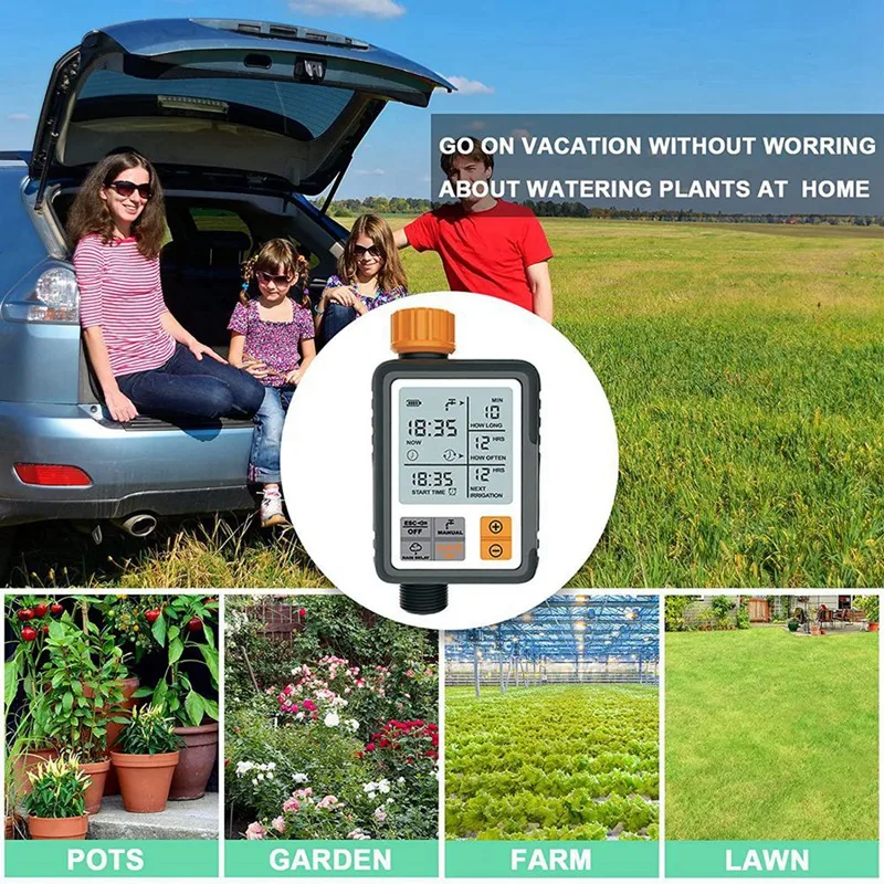 

Sprinkler Timer,Automatic Watering Timer For Garden, Hose Timer With Rain Delay / Child Lock /IP65 Waterproof