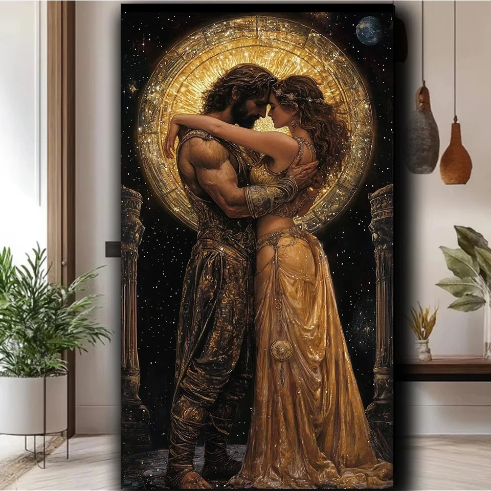 

Sweet Love Kiss Large Size DIY Diamond Art Painting full Square round Diamonds Mosaic Home Decor couple
