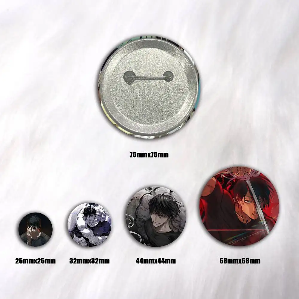 Anime TOJI FUSHIGURO  Creative Round Button Badges Pin Brooch Backpack Jewelry Gift