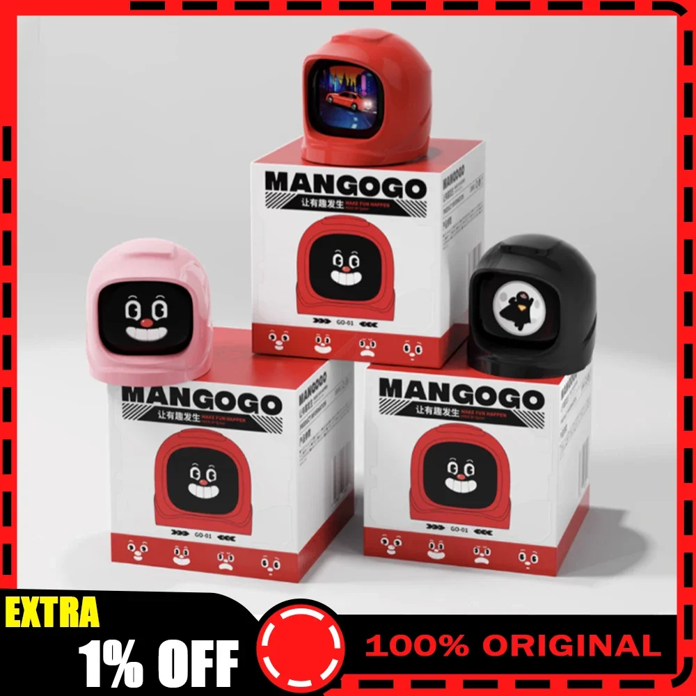 Mangogo Intelligent Car Mounted Electronic Pet Ornaments With Facia Expressions Trendy Vehicle Companion Decorations For Kid