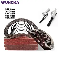 Bandas de lijado para pulido de madera, banda de pantalla abrasiva para pulido de Metal blando, 330x10mm, 453x15mm, P40-P600, 10 piezas