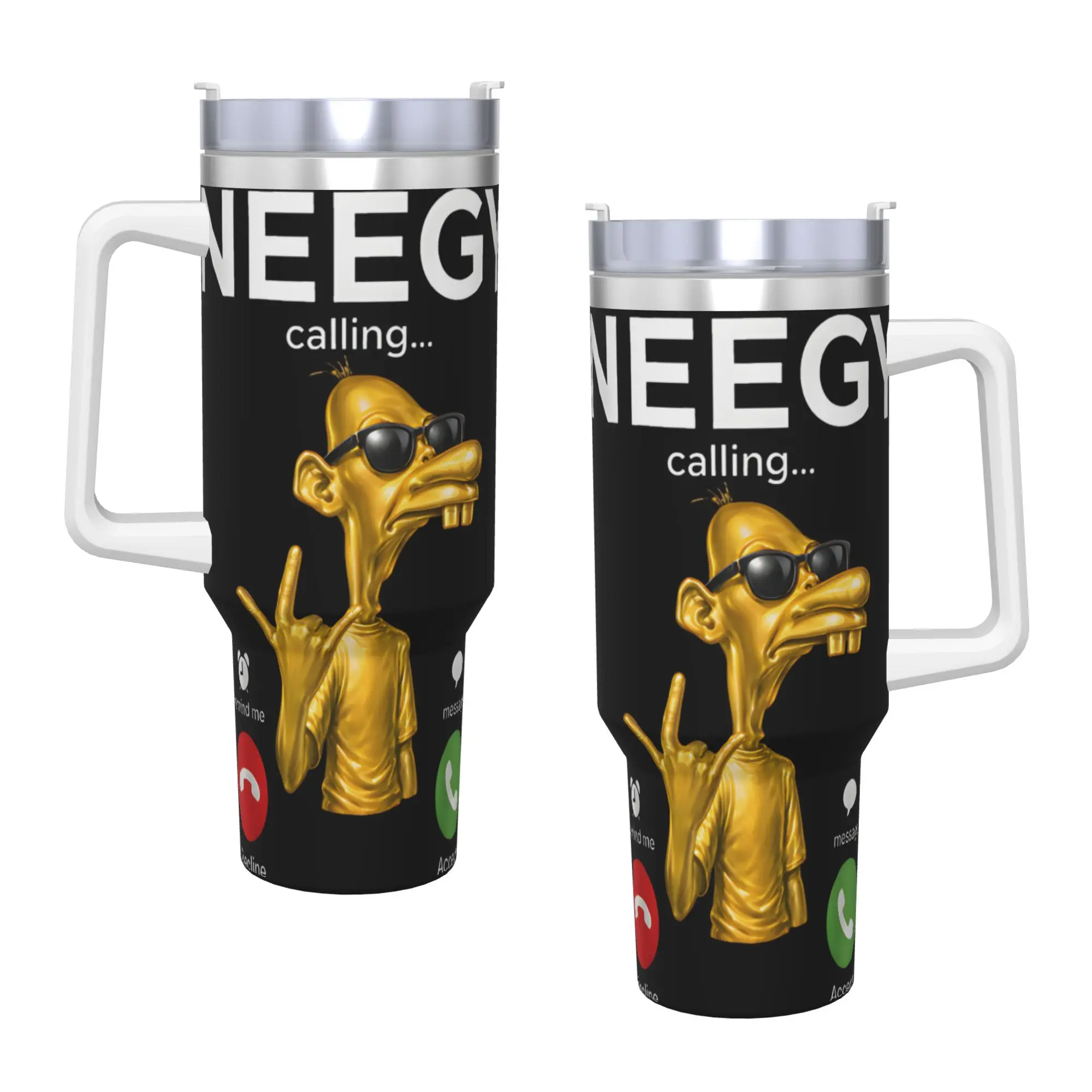 There is Motion at Your Front Door Tung Tung Tung Sahur Meme Stainless Steel Tumbler Travelist Thermal Cups Large Car Mugs