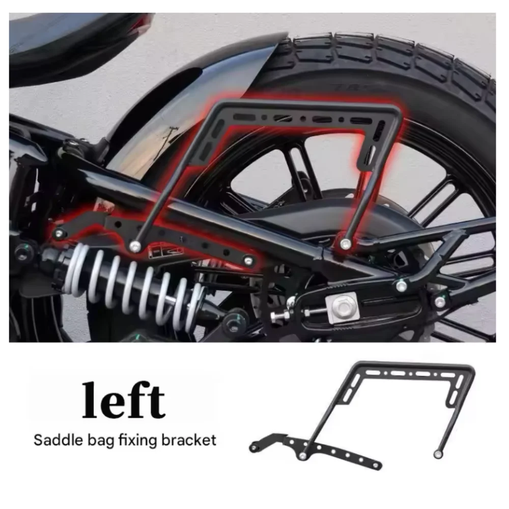 Suitable for non-destructive installation of BENDA Napoleon bob 250 left side bag, side hanging bag, tool bag bracket accessorie