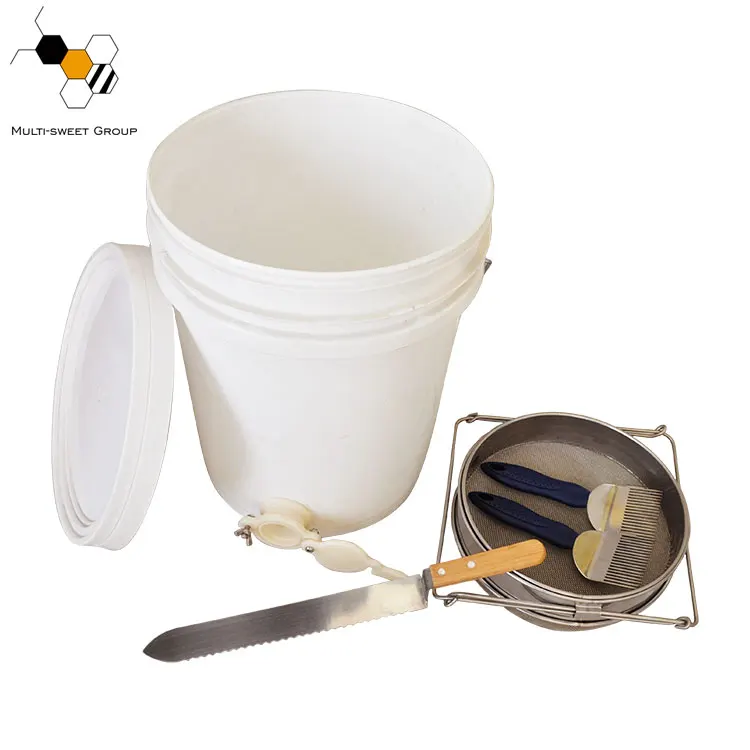 Food Grade 5 Gallon Honey Bucket Uncapping Knife Uncapping Scrapper Honey Strainer for Honey Tank Kit
