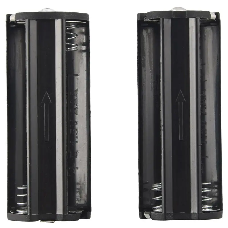 

【CARNIVAL】2Pcs Black Battery Holder For 3 X 1.5V AAA Batteries Flashlight Torch