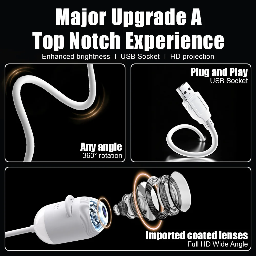 Explosive USB Starry Sky Projection Light for Car Interior, Home, Bedroom, Nightlight, Romantic Galaxy Atmosphere Light image 3