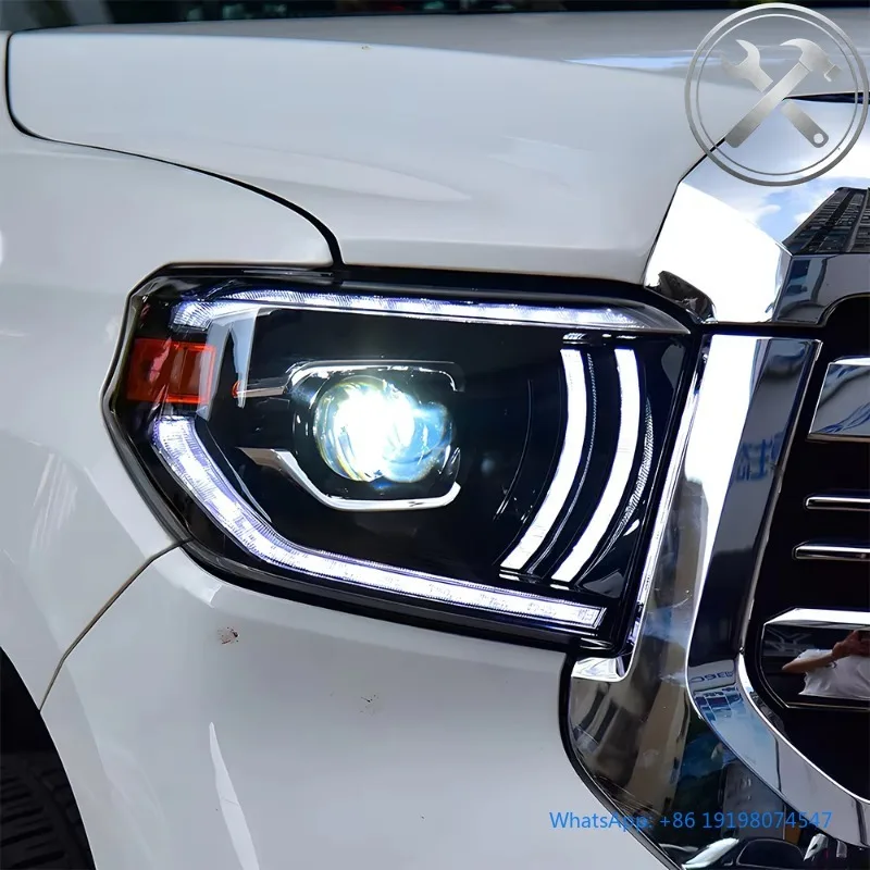 

2014-2020 Tundra LED Headlights Assembly Angel Eyes Projector Lens Front Lamp Auto Lighting Modification Accessories