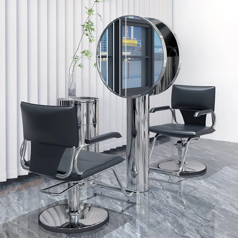 Barber shop mirror hair salon mirror table salon fashion hair salon special fast cut single and double sided hair perm and dye