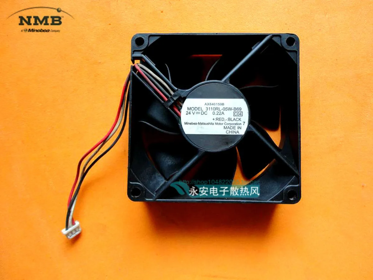 1pcs for MNB 3110RL-05W-B69 24V 0.22A 8025 8CM industrial control inverter fan 3pin