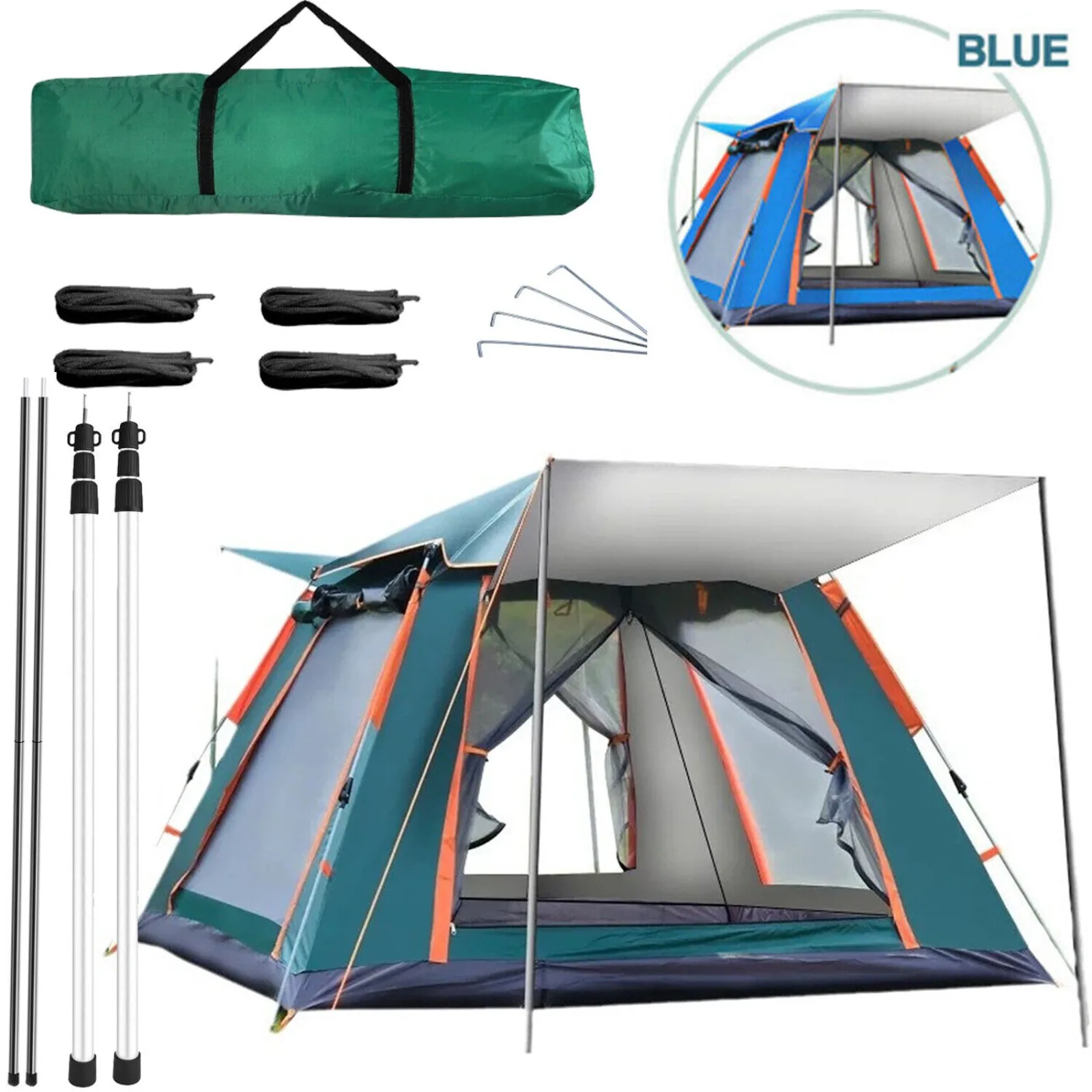 4-5 People Automatic Instant Pop Up Tent for Camping Tent Waterproof UV Protect United States