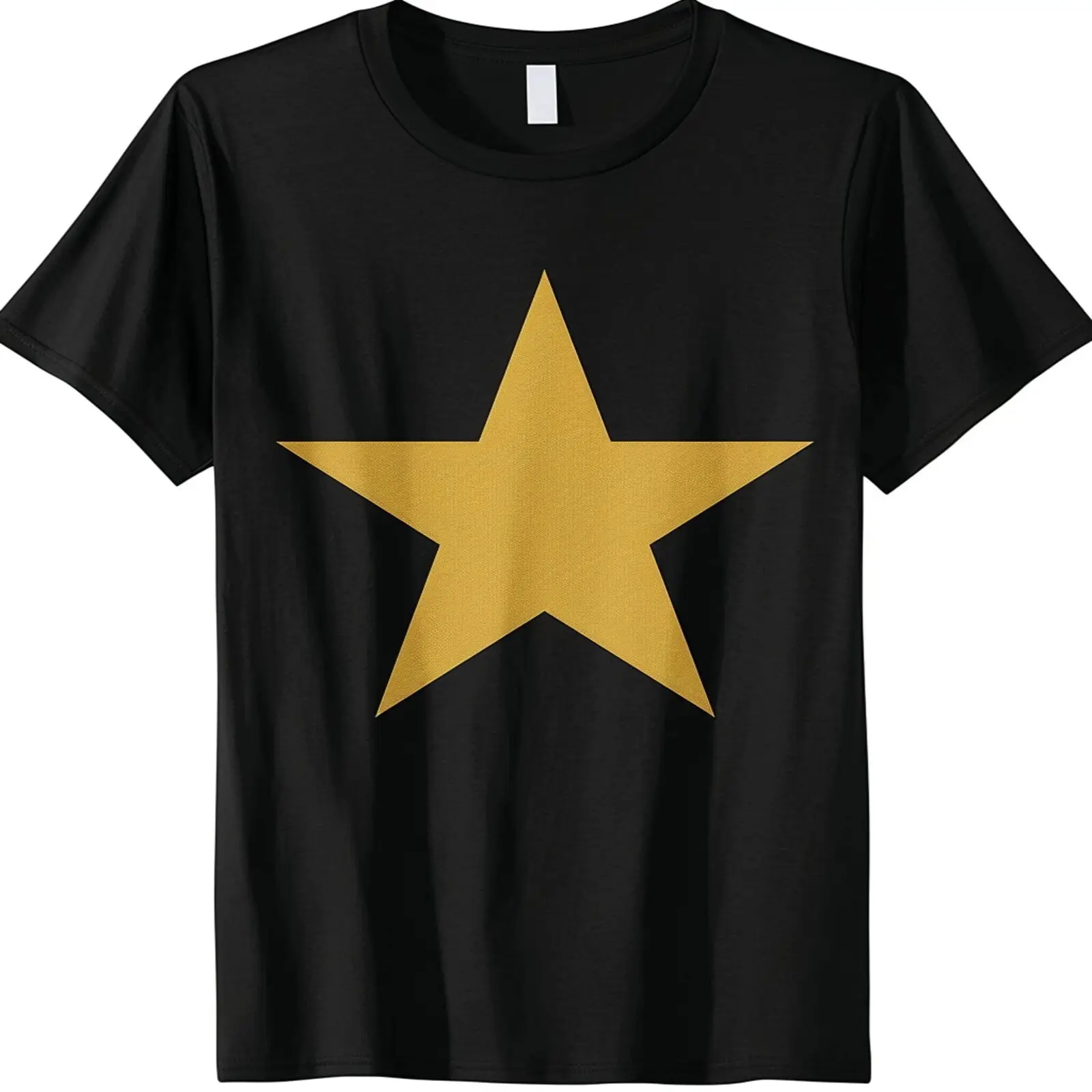 

Shine Bright Like a Star: Black TShirt with Stunning Golden Star Print Stylish