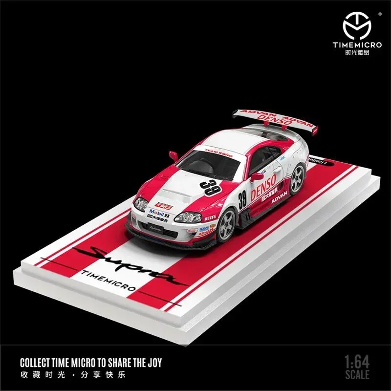 Time Micro 1:64 Supra A80Z #39 Red White / #8 Silver White Limited999 Diecast Model Car