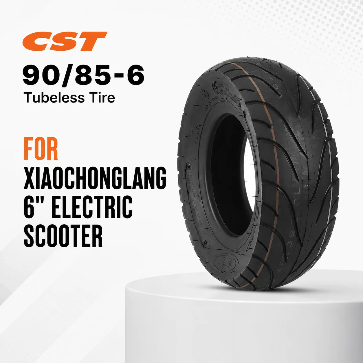 CST Cheng Shin 90/85-6 Tubeless Tire 6 Inch Road Vacuum Tyre OEM for Electric Scooter