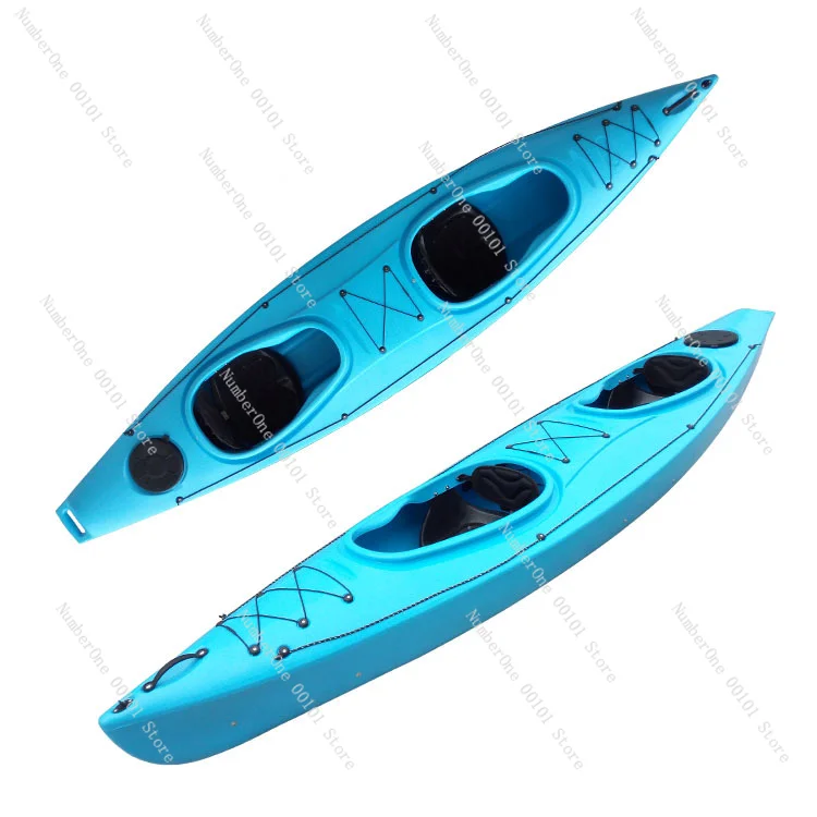 Single Double Triple Kayak Plastic Paddle Boat Canoe Ocean Boat Fishing Recreational Boat Club