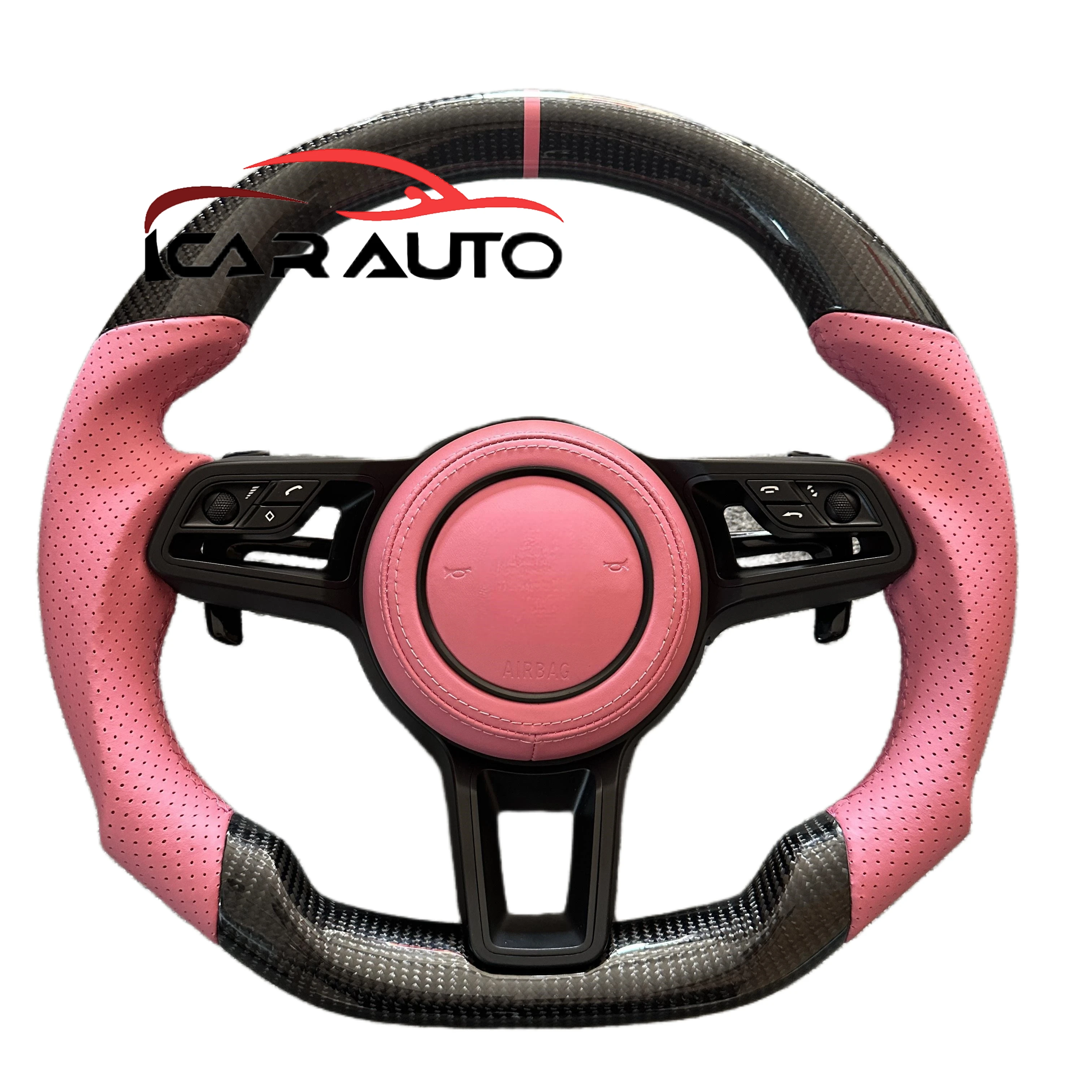 

For Porsche Macan Panamera Cayenne 911 718 991 Customized Carbon Fiber Steering Wheel Custom Car Steering Wheel Interior Parts