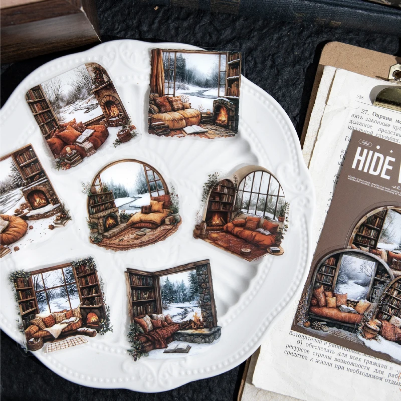 10 أوراق/حقيبة غرفة دافئة ملصقات الحيوانات الأليفة كتيب القرطاسية DIY بها بنفسك حساب اليد سجل القصاصات مجلة حزم ملصقات الزخرفية #6