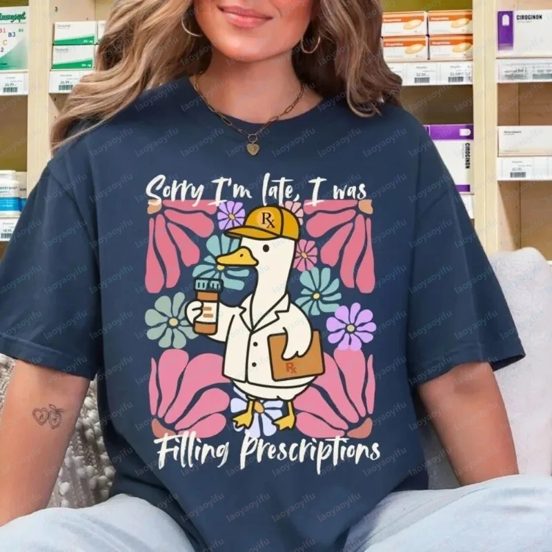 Pharmacy Shirt Silly Goose Gift for Pharmacy Staff Funny Technician Gift Pharmacy Tech Shirt Women Unisex Women Fashion Tops