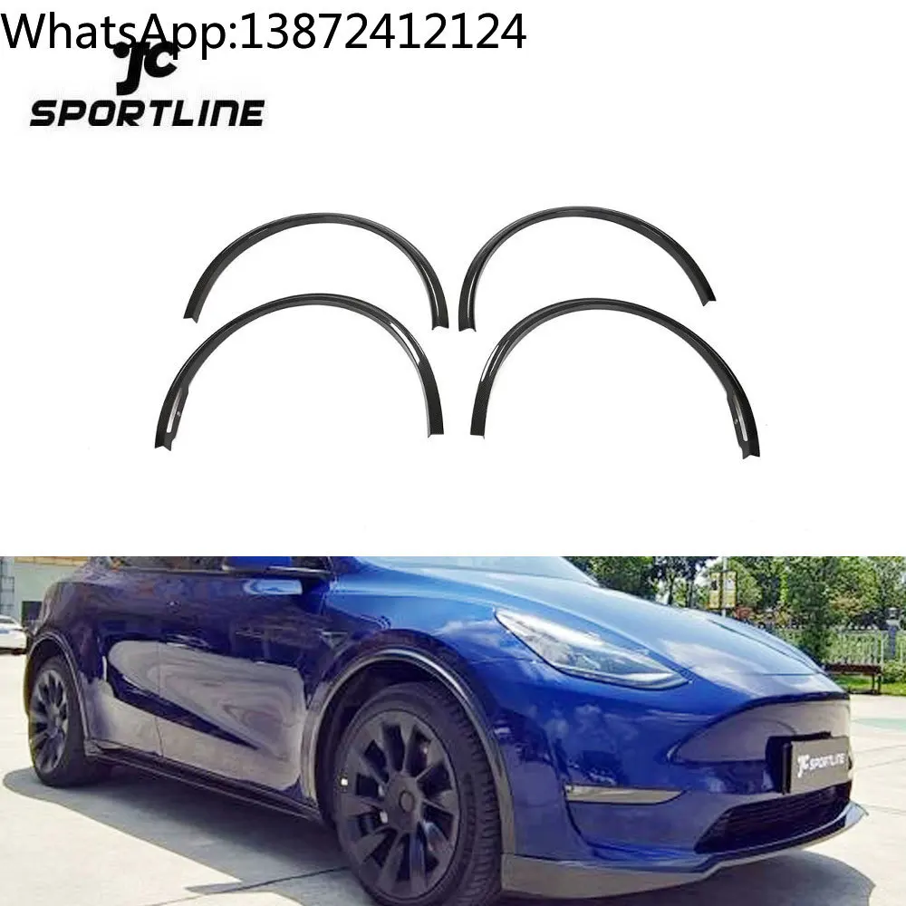 

Electric Car Dry Carbon Fiber Car Wheel Arch Flares for Tesla Model Y Sedan 20-23