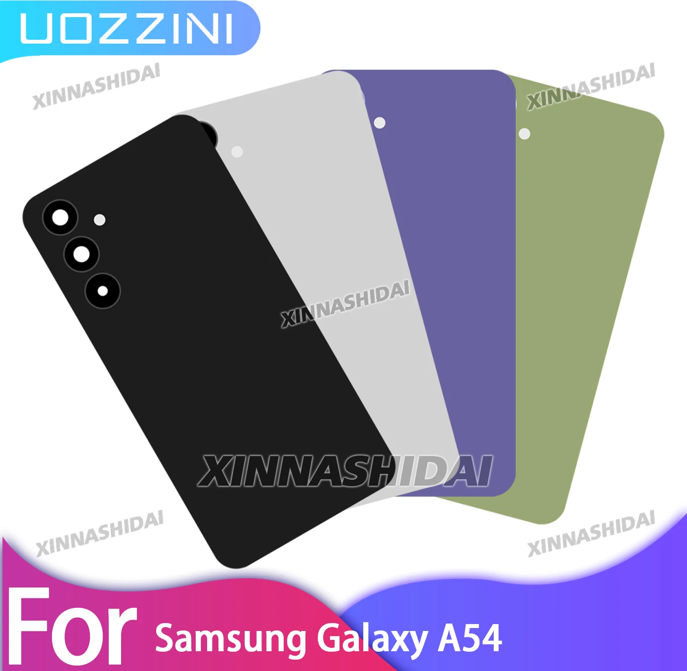 Rückseitige Batterie-Glasabdeckung für Samsung Galaxy A54, Rückseitige Batterie-Glasabdeckung, Rückseitige Gehäuse-Reparaturteile für Galaxy A54