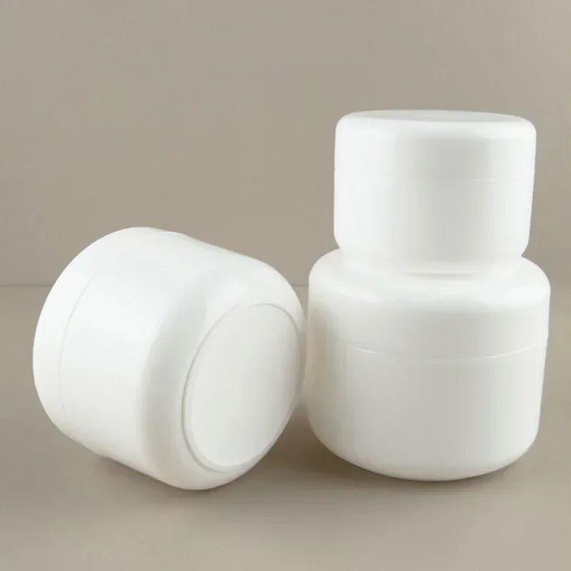 50pcs White Cosmetic Jars Plastic Storage Container Refillable Bottles Makeup Jar 10g 20g 30g 50g 100g баночки для косметики