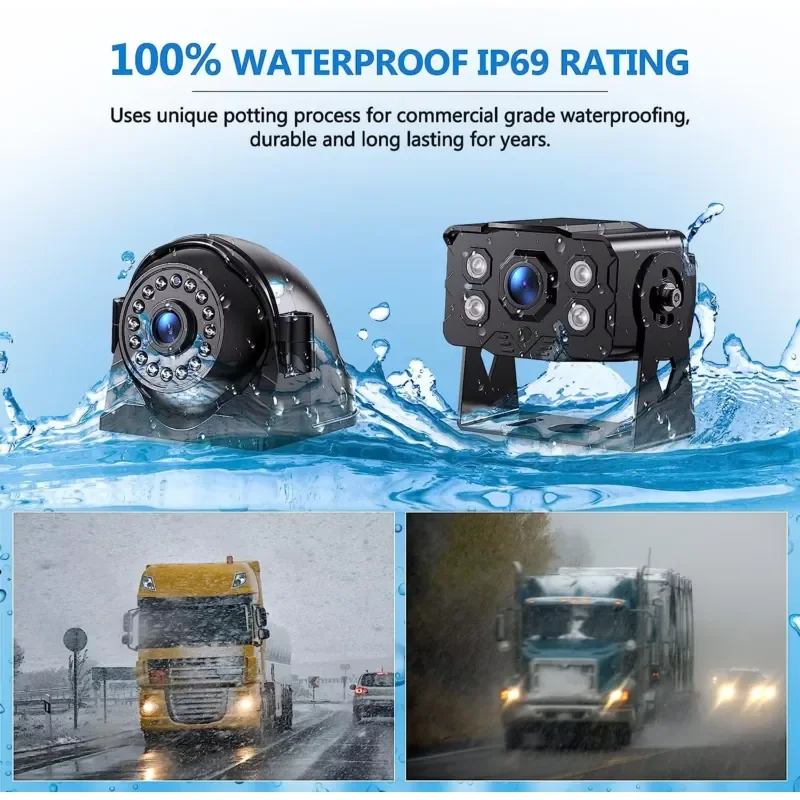10.36 Inch 4 Split Screen Car MP4 DVR Recorder With AHD Front Rear Backup for