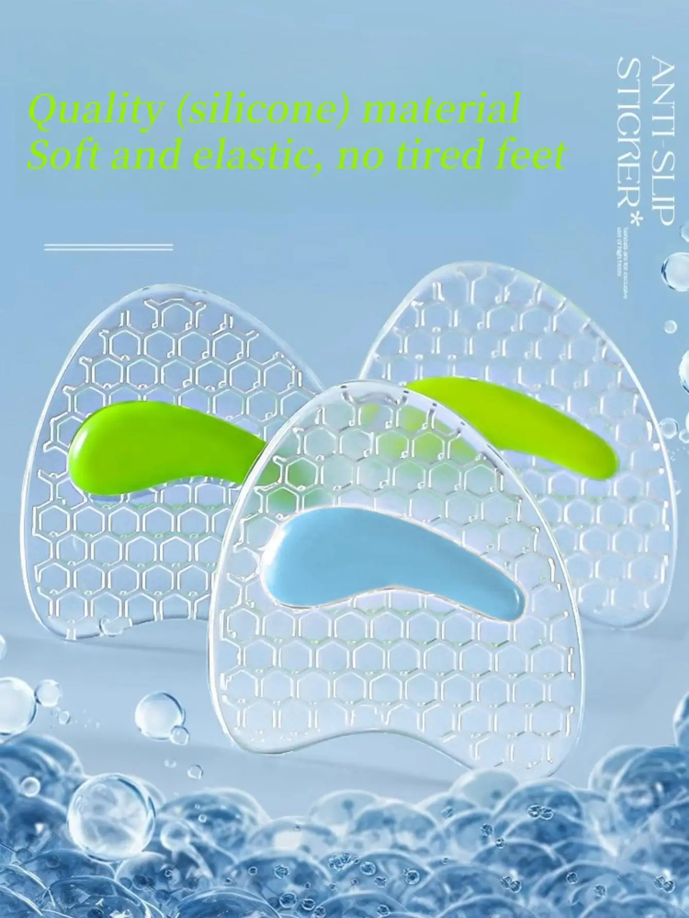 1 Pair Of Summer Sandal Forefoot Cushions Silicone Tear Resistant Cushions Soft And Pain Relieving Suitable For Spring And Summe