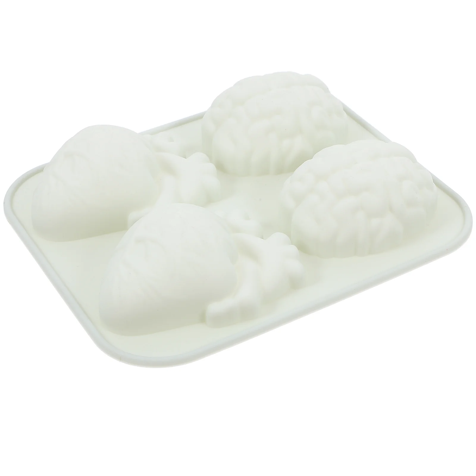 Moules à gâteaux d'halloween en forme de cœur, en Silicone, pour cerveau de chocolat, outils, accessoires de bijoux en résine à faire soi-même