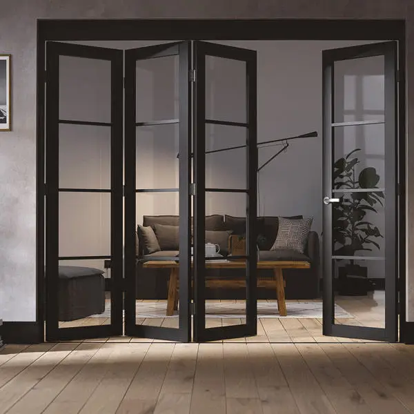 Suitable for Multiple Scenarios Accordion Folding Door Sun Protection and Rainproof Folding Doors High Quality Fold Up Doors