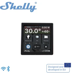 Shelly Wall Display smart control panel with 5A integrated switch color display centraliz control monitoring all Shelly devices