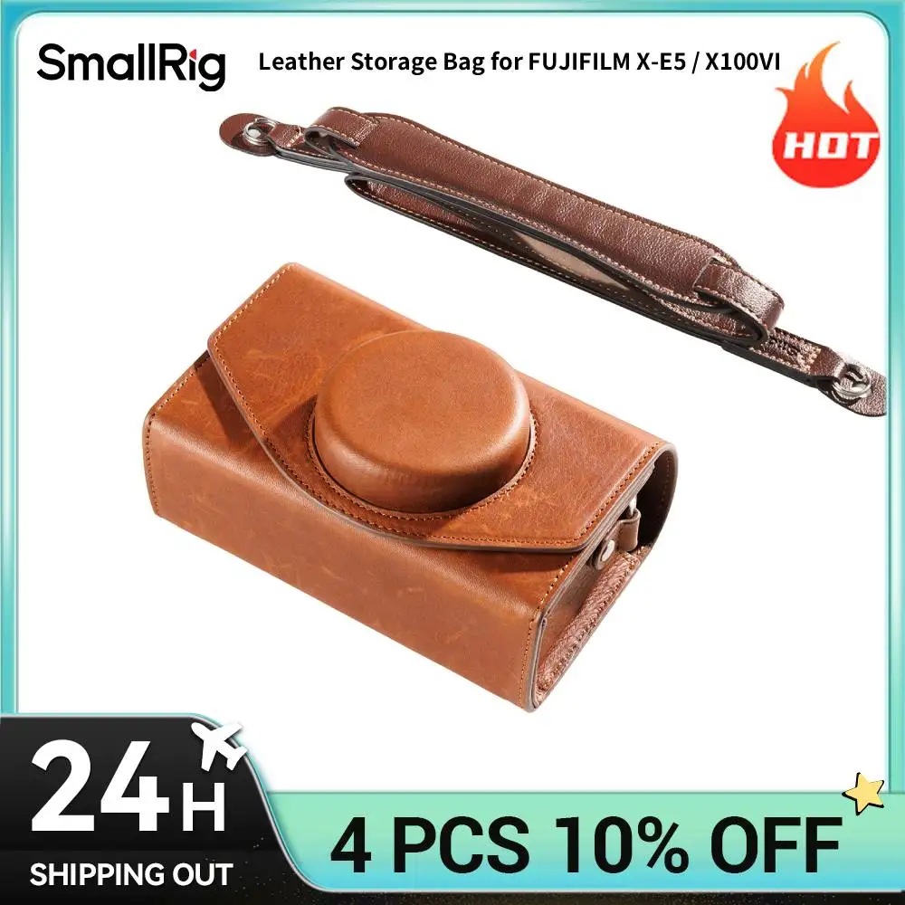 Image of SmallRig Ledertasche Aufbewahrungstasche für FUJIFILM X-E5 / X100VI Tragetasche mit Magnetverschluss Schutzhülle Kompakte Tasche