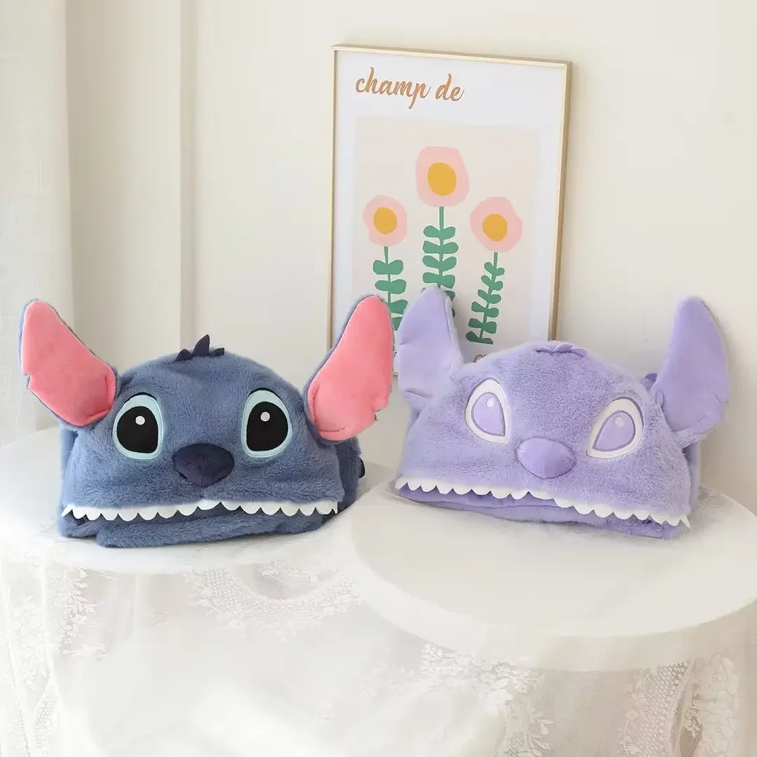 Disney Stitch Scarf Hat Gloves Three-in-one Winter Warm Comfortable Girly Cute Cartoon Scarf Gloves Three-piece Set Kawaii Gift