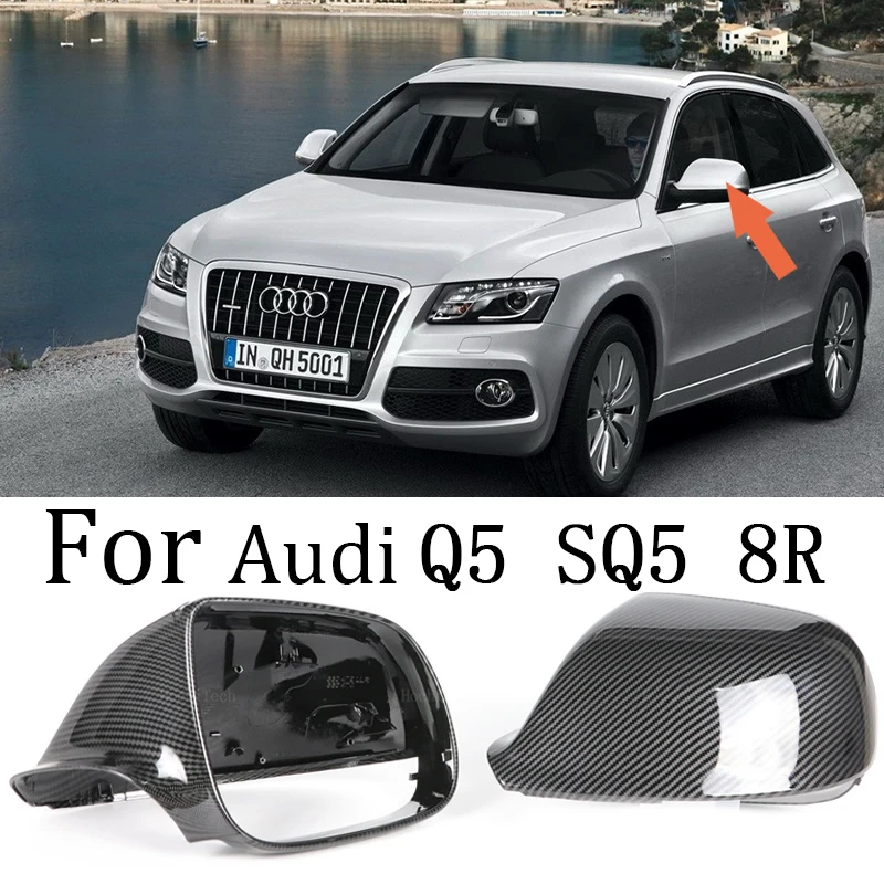 For Audi Q5 SQ5 8R 2009-2017 Q7 4L Facelift 2010-2015 side Wing Rear View Rearview Mirror Cover Case Caps Without Lane Assist