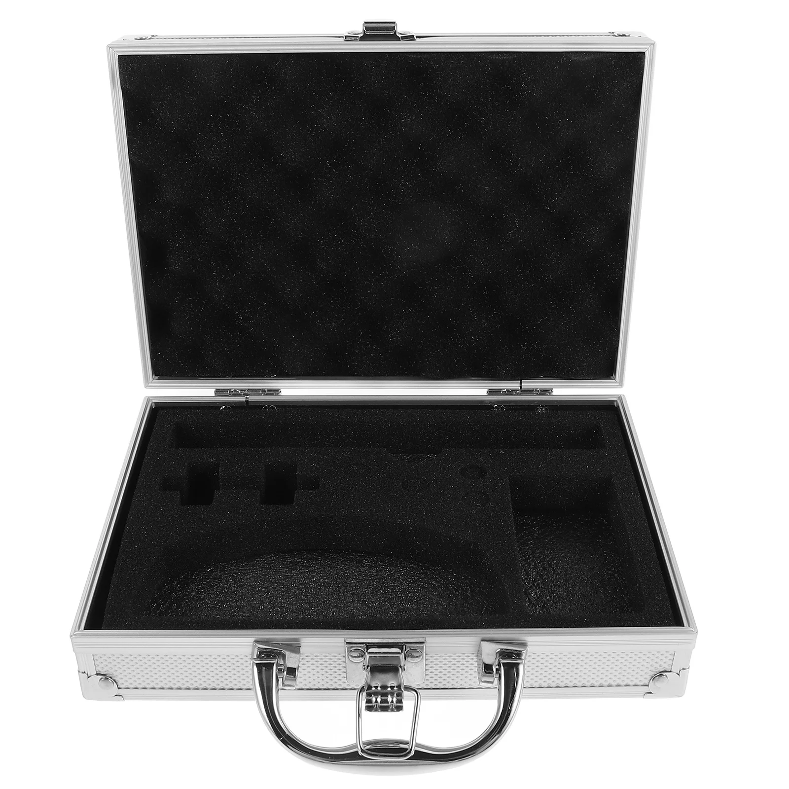 Suitcase Flashlight Tool Box Briefcase Small Kids Aluminum Hard Silver Alloy Tools Women's