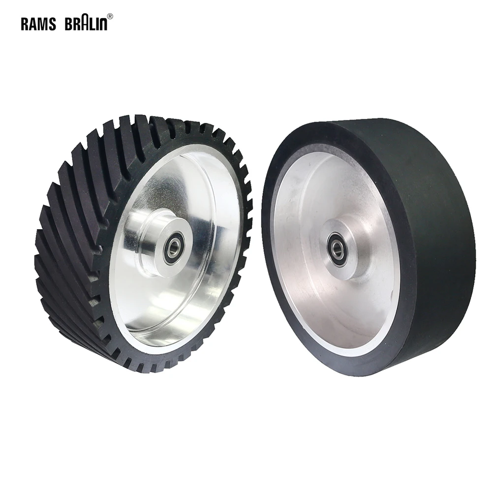 250x75mm Rubber Contact Wheel Dynamically Balanced 3x10 inch Sanding Belt Grinder Part