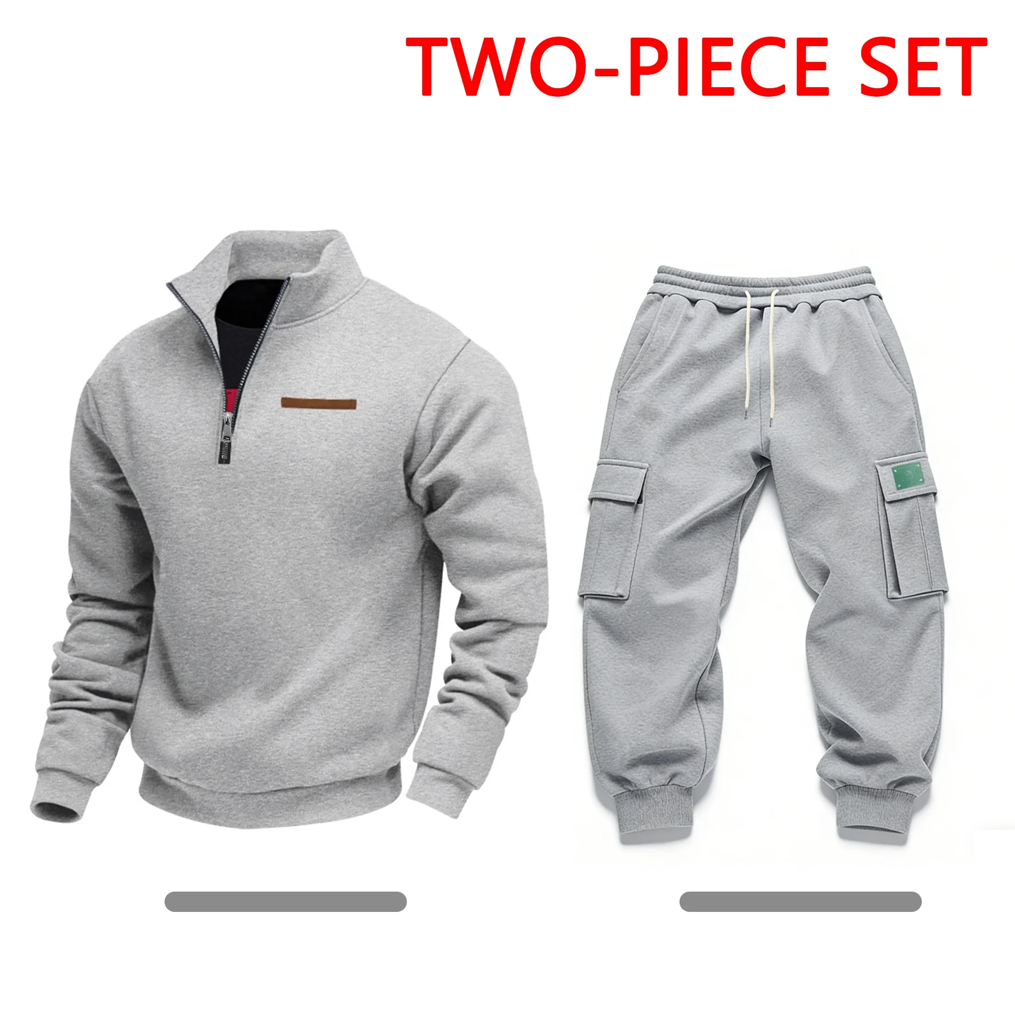 

Men's Fleece Tracksuit Set Winter Thickened Hoodie and Joggers 2 Piece Outfit Athletic Sportswear for Running Gym Casual Wear