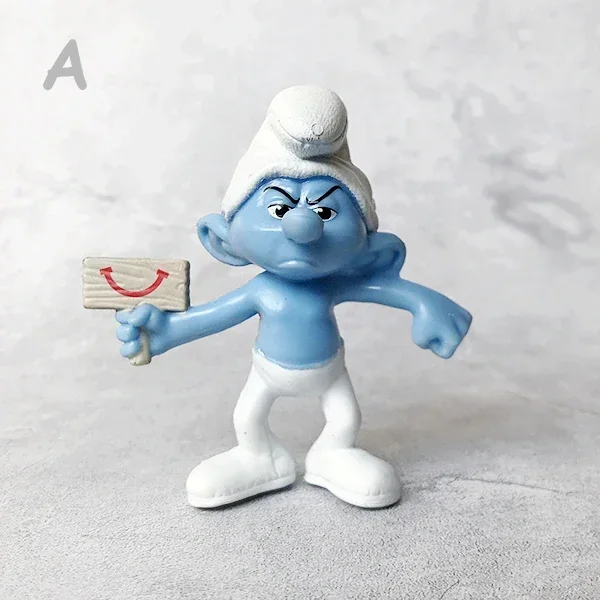 Jakks Smurfing Gargamel Smurfettes Papa Smurfes Action Figures Cartoon Blue Elf Model Toy Collectible Ornaments Children\'s Gifts