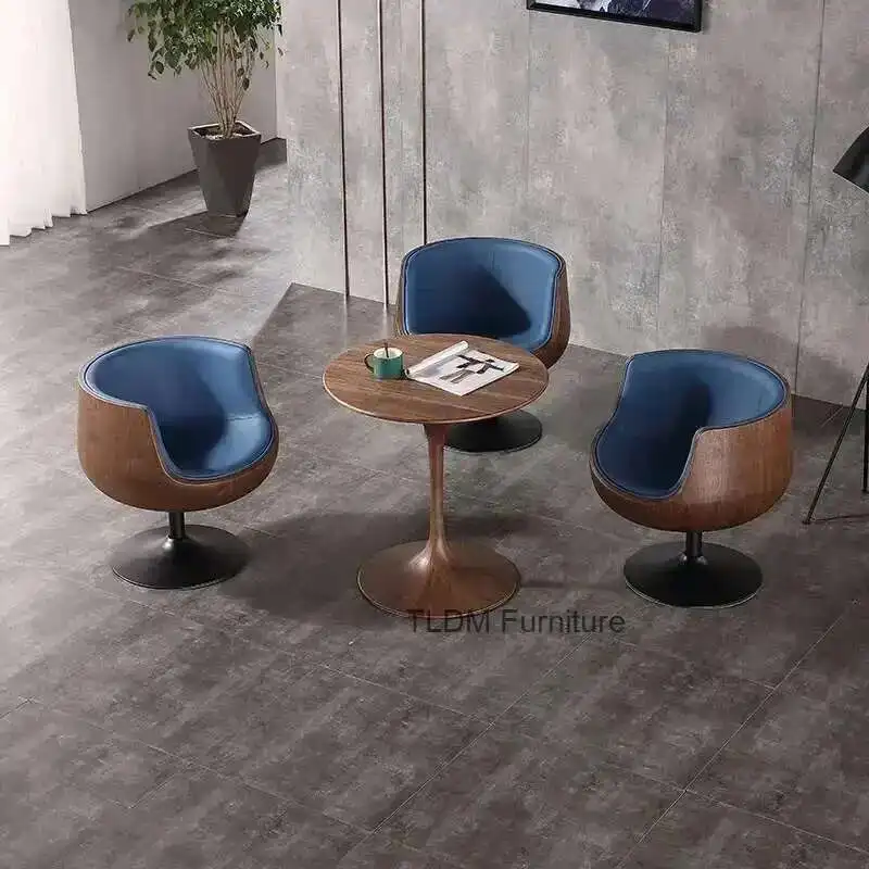 

Nordic Office Chair Office Furniture Designer Liviningroom Chair Armchair Backrest Chair and Table Combination L Bh j