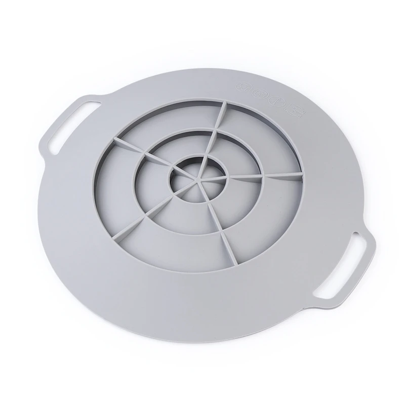 Tapa de silicona para microondas, ventosa de 33,5 cm para ollas, sartenes, cuencos, tazas y sartenes, a prueba de salpicaduras, gris