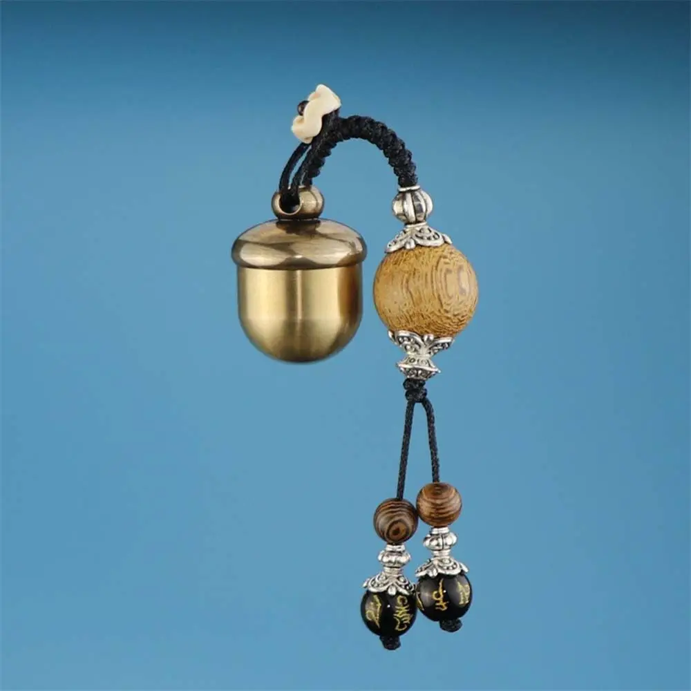 Container Moisture-proof Hang Buckle Brass Acorn Pill Bottle Granule Storage Box Capsules Organizer Travel Pill Case Pill Box