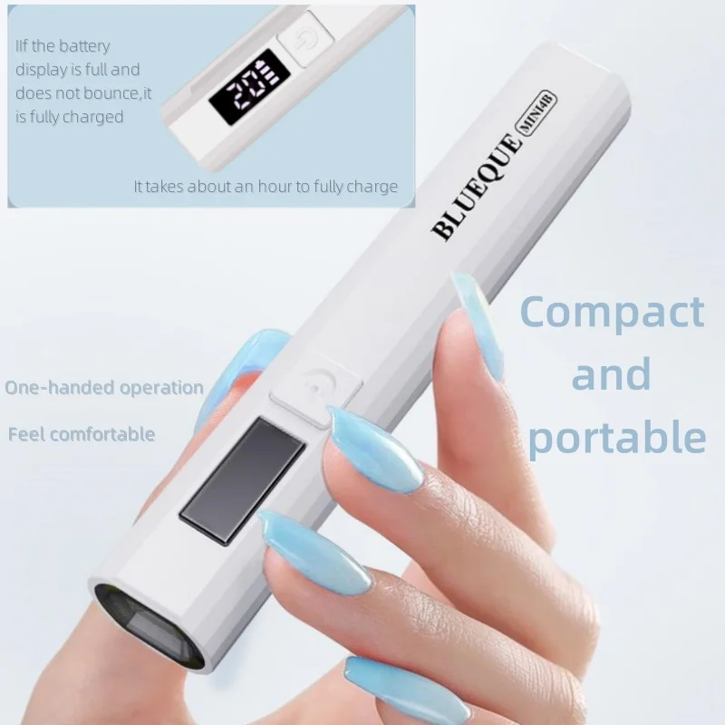توقيت عرض المحمولة المحمولة مصباح مسمار صغير الأسرة سريعة الجافة مصباح يدوي القلم قابلة للشحن آلة مجفف الأظافر الأشعة فوق البنفسجية Led مسمار مصباح