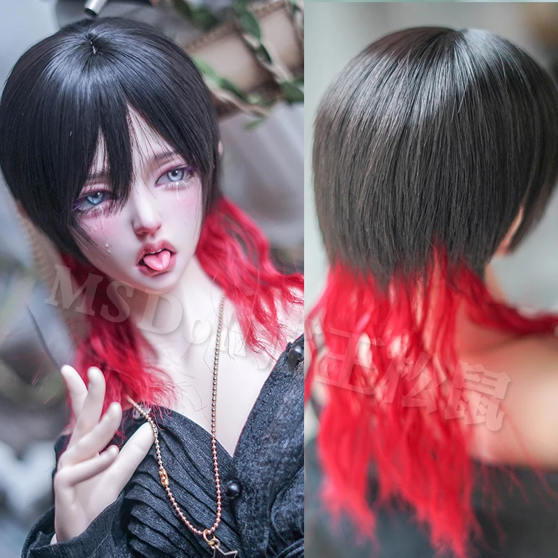 BJD Wig 1/3 1/4 1/6 Long Curly Wolf Tail Styling Hair Color Matching BJD Doll Wig Accessories Without Doll