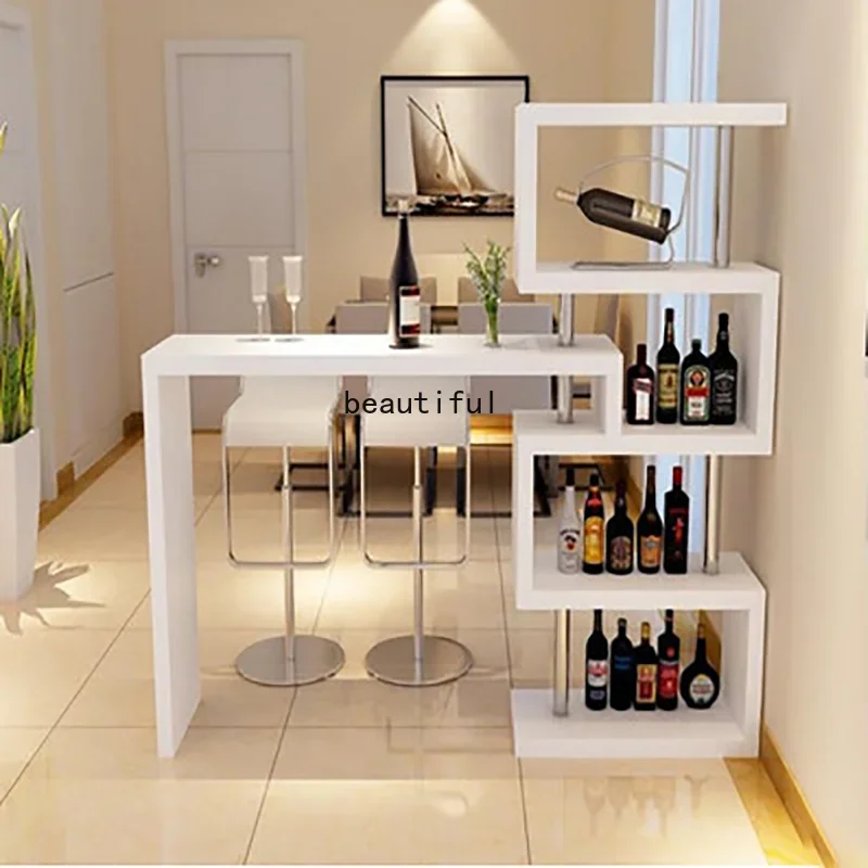 Art Cocktail Bar Table Design Minimalist Drink Coffee Luxury Bar Counter Table Barman White Tavoli Da Pranzo Lounge Furniture