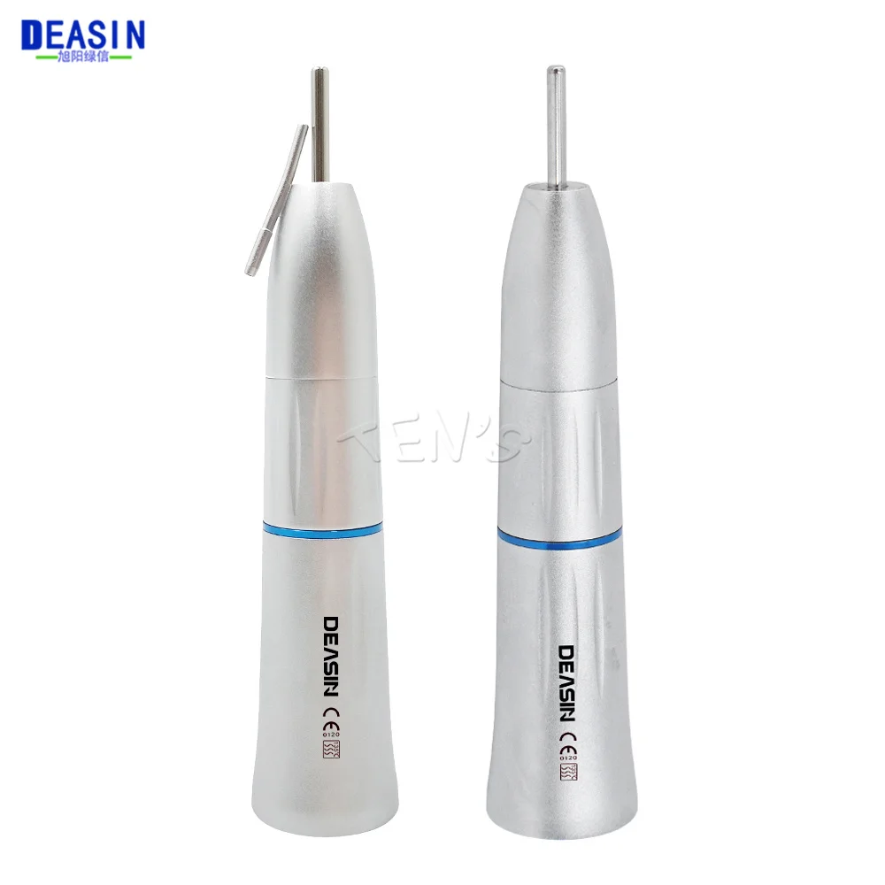 Deasin Dental Blue Ring LED E-type External Water Spray Straight Handpiece Dentistry Tools