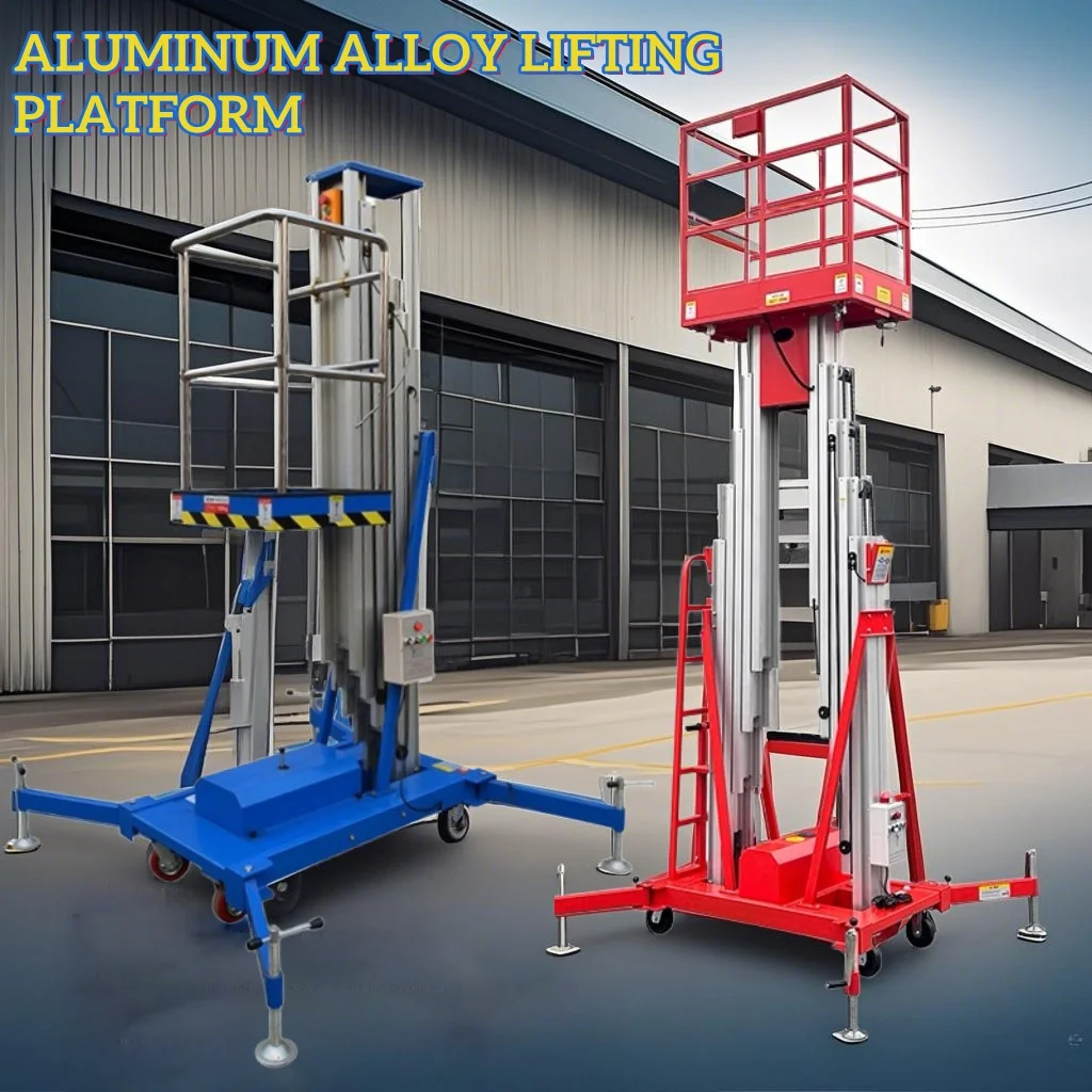 Customized 8M 130kg Load Single Mast Aluminum Aerial Work Platform Vertical Lift