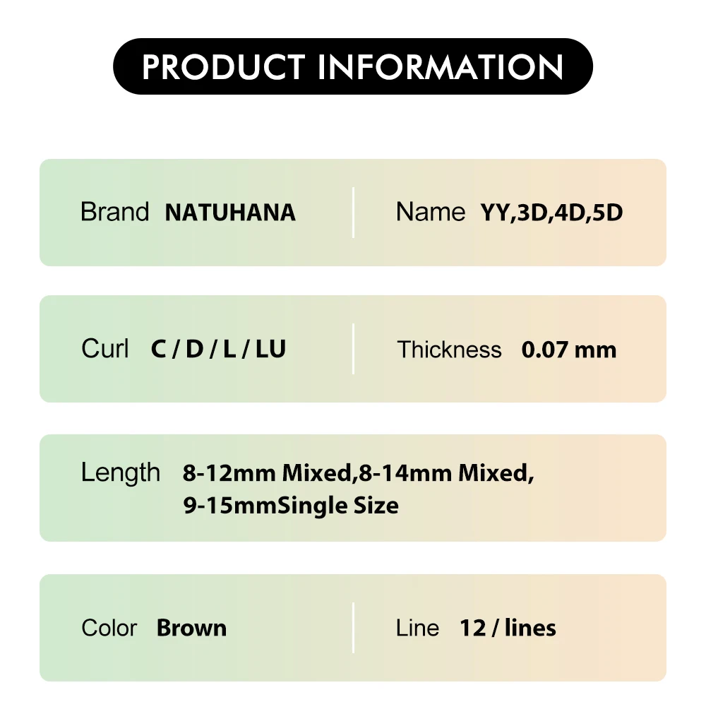 NATUHANA Braune W-förmige 2D 3D 4D 5D W natürliche weiche automatische Blüte vorgefertigte Fächer-Wimpernverlängerungen – Detail 2