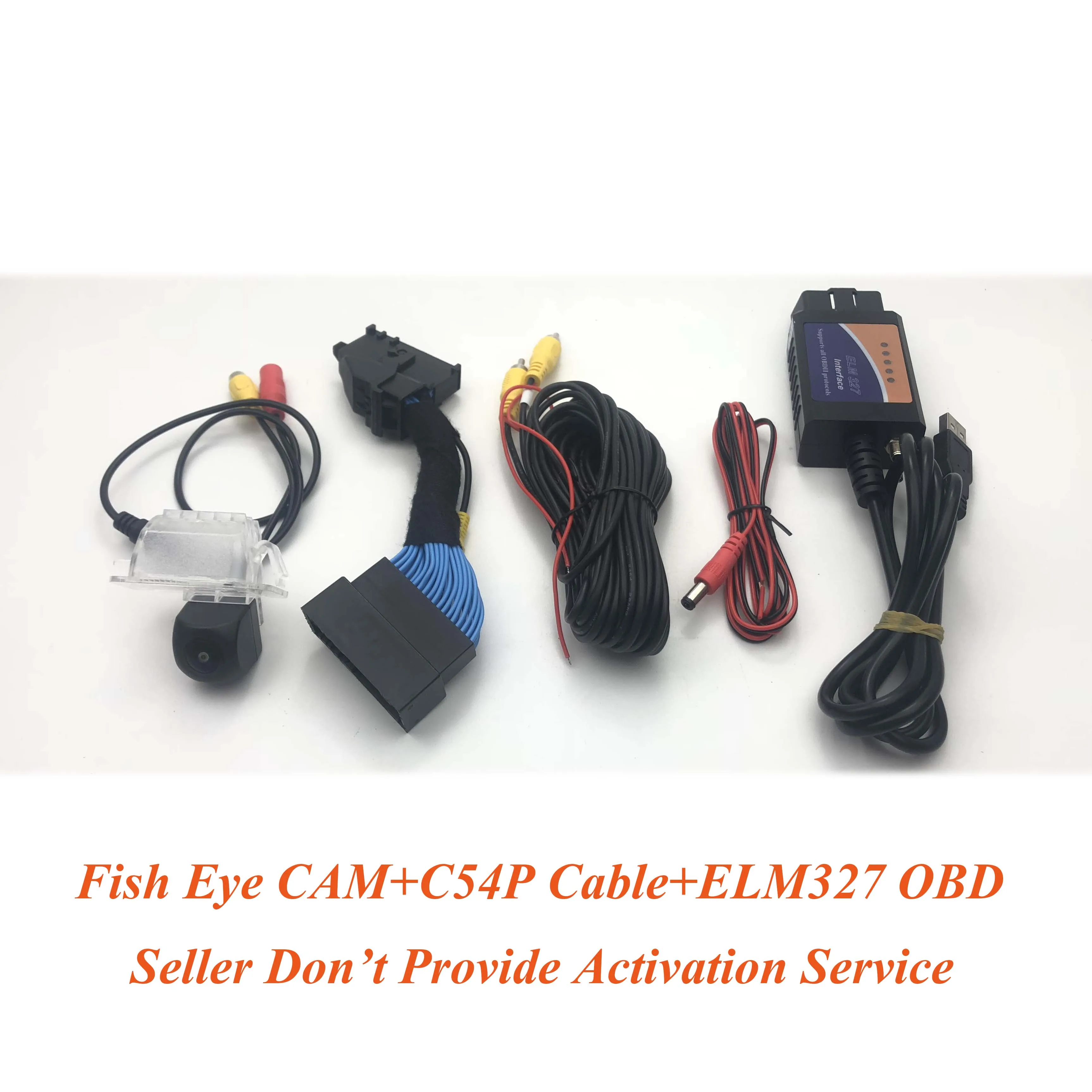 VKAUTO Achteruitrijcamera Voor Ford Custom Transit Mk8 Met Sync 3 2018 ~ Adapter Kabel Backup Parkeren Achteruitrijcamera kit CCD HD