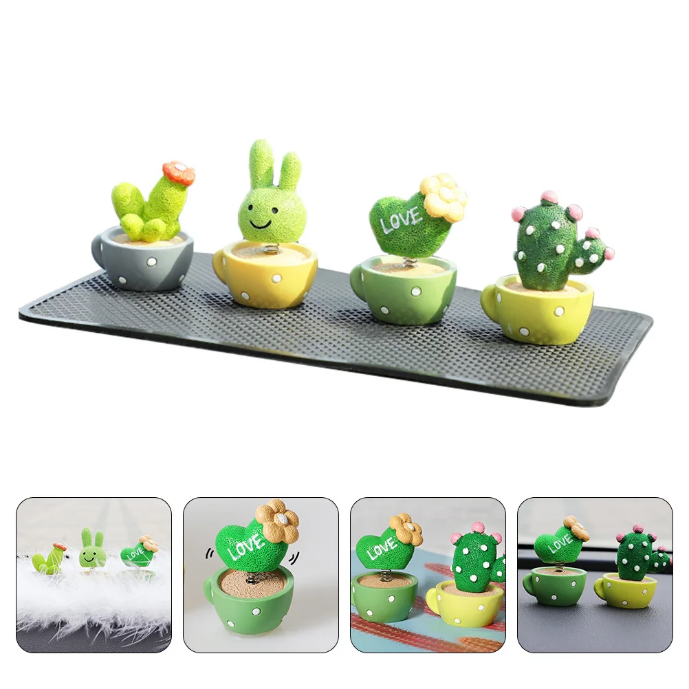 

1Set Cactus Car Decor Resin Dashboard Ornaments for Car Interior Decoration Auto Accessories Cute Plant Cactus Decoration Gift