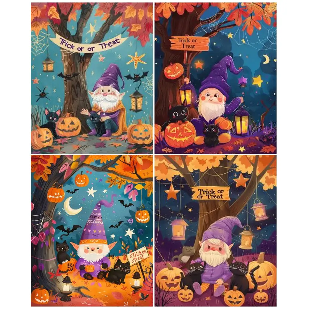 

GATYZTORY Oil Painting By Numbers Diy Gift Pumpkin Santa Claus On Canvas Coloring On Number Home Decors For Handiwork Kit