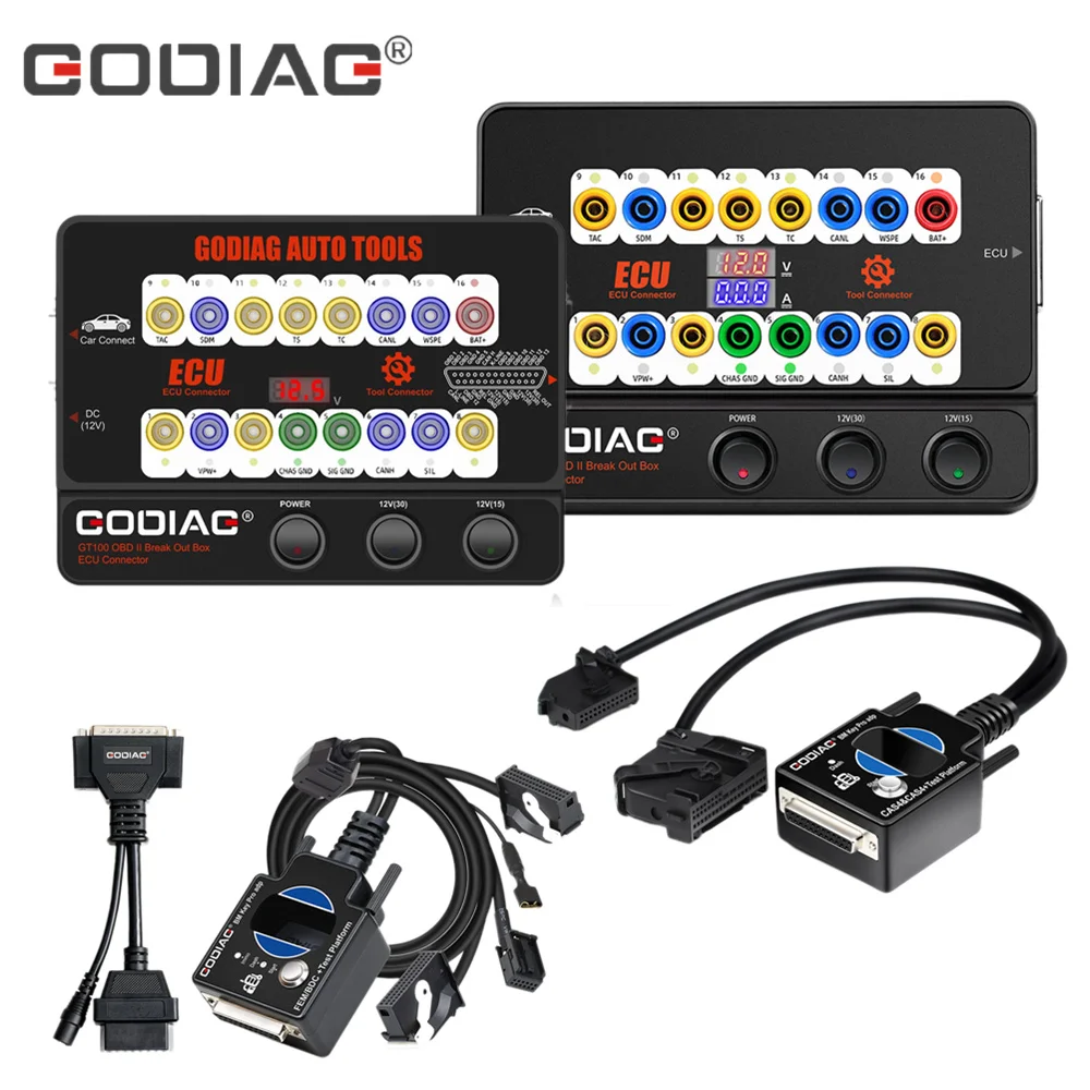 GODIAG GT100 GT100+ GT100 Pro OBDII Breakout Box for BMW FEM/BDC CAS4/CAS4+ Test Platform for VVDI2/IM608/K518ISE