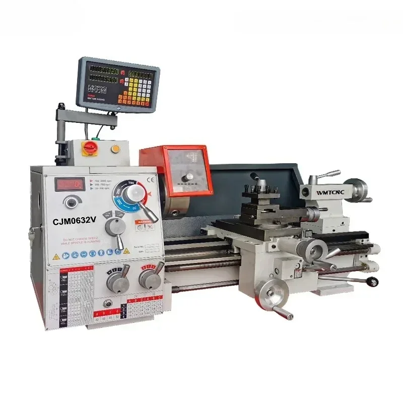 2025 new2022 WMT Small  Manual Lathe Benchtop CJM0632V Metal Lathe Machine with Variable Speed
